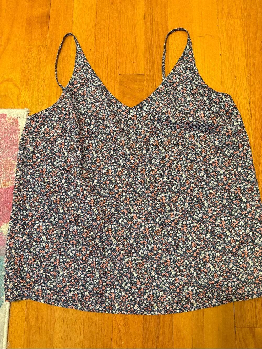 Banana Republic Floral Spaghetti-Strap Cami in Navy and Pink
